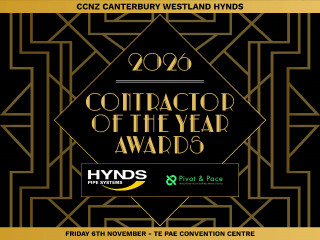 CCNZ Canterbury Westland Hynds Contractor of the Year - Friday 6th November 2026