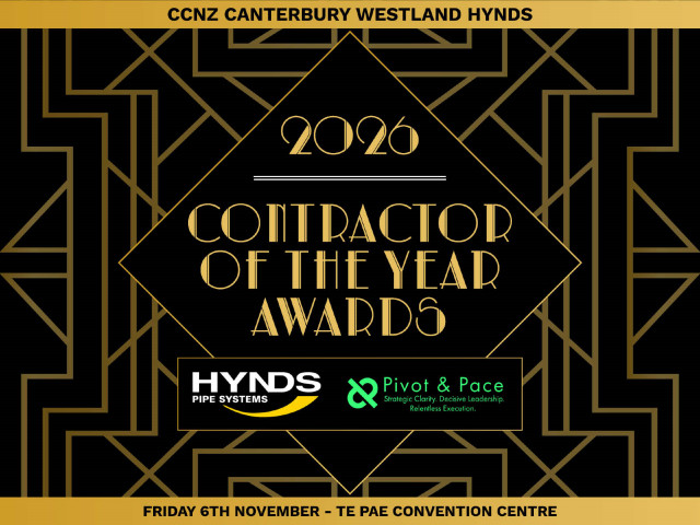 CCNZ Canterbury Westland Hynds Contractor of the Year - Friday 6th November 2026