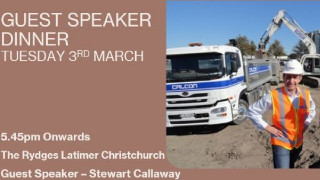 CCNZ Canterbury Westland Guest Speaker Dinner with Stewart Callaway - Tuesday 3rd March 2026