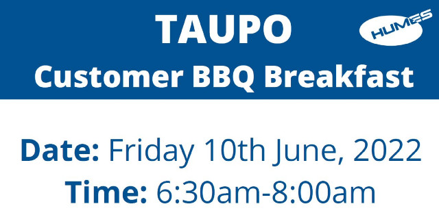 10 June - Humes Taupo and CCNZ Customer Breakfast
