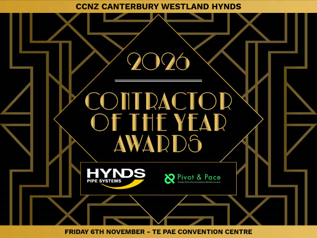 CCNZ Canterbury Westland Hynds Contractor of the Year - Friday 6th November 2026