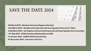 SAVE THE DATES 2024