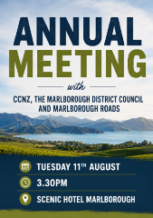Annual Meeting with Marlborough District Council & Marlborough Roads - 11th August 3.30pm