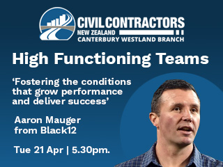 CCNZ Canterbury Westland Guest Speaker Aaron Mauger - High Functioning Teams Tuesday 21st April