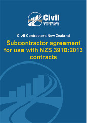 Subcontractor agreement for use with NZS 3910 : 2013 