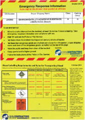 Emergency Response Diesel Information Cards 